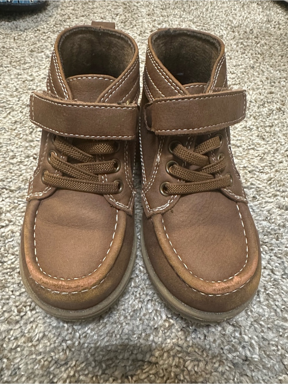 The Children's Place Brown Velcro & Lace Toddler Boots